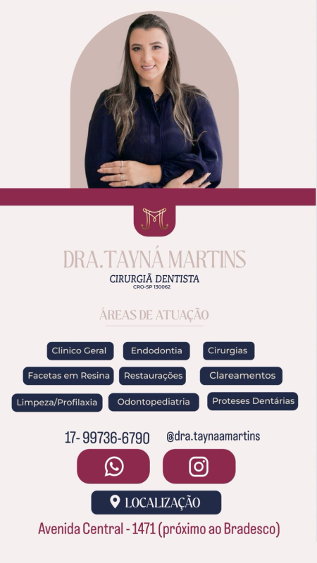 DRA. TAYNÁ MARTINS Cardoso SP
